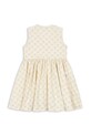 Dziewczynka Konges Sløjd sukienka bawełniana dziecięca COEUR LACE DRESS GOTS KS104747.PPY2 beżowy