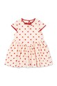 Konges Sløjd sukienka bawełniana dziecięca VIVO DRESS GOTS wzorzyste beżowy KS105126.PPY2