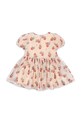 Dziewczynka Konges Sløjd sukienka babydoll ZIA DRESS KS105140.PPY2 beżowy