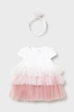 Mayoral Newborn sukienka niemowlęca z elastanem różowy 1601.2D.Newborn.PPY2
