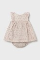 Mayoral Newborn sukienka bawełniana niemowlęca 1803.2B.Newborn.PPY2 beżowy SS26