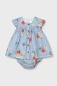 Detské bavlnené šaty Mayoral Newborn bavlna modrá 1805.2D.Newborn.PPY2