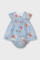 Mayoral Newborn rochie din bumbac pentru bebeluși mini albastru 1805.2D.Newborn.PPY2