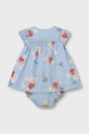 Mayoral Newborn rochie din bumbac pentru bebeluși 1805.2D.Newborn.PPY2 albastru SS26
