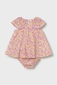 Детское хлопковое платье Mayoral Newborn 1806.2G.Newborn.PPY2 розовый SS26