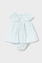 Mayoral Newborn sukienka bawełniana niemowlęca 1806.2G.Newborn.PPY2 niebieski SS26