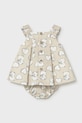 Mayoral Newborn sukienka niemowlęca z domieszką lnu 1809.2P.Newborn.PPY2 beżowy SS26