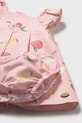 Dziewczynka Mayoral Newborn sukienka niemowlęca z domieszką lnu 1809.2P.Newborn.PPY2 różowy