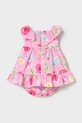 Mayoral Newborn sukienka bawełniana niemowlęca 1812.2Q.Newborn.PPY2 różowy SS26