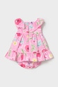 Mayoral Newborn sukienka bawełniana niemowlęca 1812.2Q.Newborn.PPY2 różowy SS26