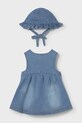 Mayoral Newborn sukienka jeansowa niemowlęca 1816.2T.Newborn.PPY2 niebieski SS26