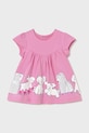 Mayoral Newborn sukienka niemowlęca z elastanem różowy 1817.2V.Newborn.PPY2