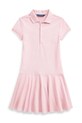 Polo Ralph Lauren sukienka dziecięca z elastanem różowy 313698754078