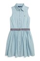Polo Ralph Lauren sukienka dziecięca bawełna niebieski 313934151001