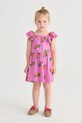 Bobo Choses sukienka bawełniana dziecięca Tangerine wzorzyste różowy 126AC101