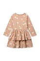 Παιδικό βαμβακερό φόρεμα Liewood Mindy LS Dress LW20484.PPY2 πορτοκαλί SS26