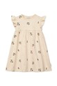 Παιδικό φόρεμα Liewood Neveah Printed Dress στρογγυλό μπεζ LW20490.PPY2