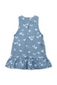 Dziewczynka Liewood sukienka jeansowa dziecięca Angelica Printed Denim frill Dress LW20641.PPY2 niebieski