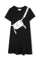 Dječja pamučna haljina Marc Jacobs pamuk crna W60711.114.150