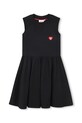 Παιδικό βαμβακερό φόρεμα HUGO G00984.156.162 μαύρο SS26