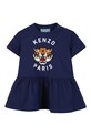 Pamučna haljina za bebe Kenzo Kids pamuk mornarsko plava K61813.74.81