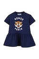 Βρεφικό βαμβακερό φόρεμα Kenzo Kids στάμπα σκούρο μπλε K61813.74.81