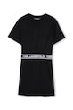 Dječja pamučna haljina Karl Lagerfeld pletivo crna Z31152.156.162