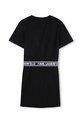 Dievčenské bavlnené šaty Karl Lagerfeld Z31152.156.162 čierna SS26