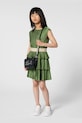 Dievčenské šaty Karl Lagerfeld s elastanom zelená Z31144.114.150