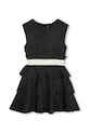 Dievčenské šaty Karl Lagerfeld s elastanom čierna Z31144.114.150