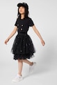 Dievčenské šaty Karl Lagerfeld nášivka čierna Z31142.156
