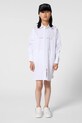 Dječja pamučna haljina Karl Lagerfeld natpis bijela Z31141.114.150