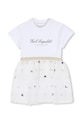 Παιδικό φόρεμα Karl Lagerfeld στρογγυλό λευκό Z31043.86