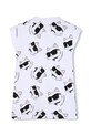 Παιδικό βαμβακερό φόρεμα Karl Lagerfeld Z31260.86.108 λευκό SS26