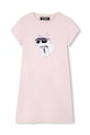 Dievčenské bavlnené šaty Karl Lagerfeld bavlna ružová Z31155.86.108