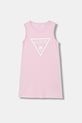 Guess sukienka bawełniana dziecięca nadruk różowy J6GK25.JA914.PPY2.M