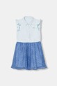 Guess sukienka dziecięca rozkloszowany niebieski K6GK00.WR480.PPY2.M