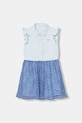 Guess sukienka dziecięca rozkloszowany niebieski K6GK00.WR480.PPY2.M