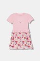 Guess sukienka dziecięca rozkloszowany różowy K6GK01.K6YW4.PPY2.M