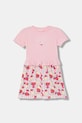 Guess sukienka dziecięca rozkloszowany różowy K6GK01.K6YW4.PPY2.M