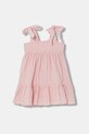Παιδικό βαμβακερό φόρεμα Jamiks MILOA βαμβάκι ροζ MILOA.org.Suki.JLI024.G