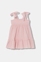 Παιδικό βαμβακερό φόρεμα Jamiks MILOA βαμβάκι ροζ MILOA.org.Suki.JLI024.G