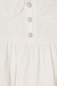 Κοριτσίστικα Παιδικό βαμβακερό φόρεμα Jamiks MOSSI MOSSI.org.Suki.JLI040.G λευκό