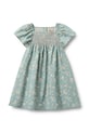 Wheat sukienka bawełniana dziecięca 1302.222.GOTS niebieski SS26