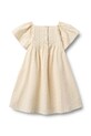 Dziewczynka Wheat sukienka bawełniana 1302.366.GOTS beżowy