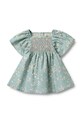 Wheat sukienka bawełniana niemowlęca wzorzyste niebieski 5302.222.GOTS