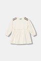 United Colors of Benetton sukienka rozkloszowana bawełniana beżowy 3F9VGV011.P.Stagionale