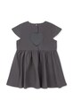 Κοριτσίστικα Konges Sløjd φόρεμα βαμβάκι HEARLY DRESS GOTS KS105411.PPY2 γκρί