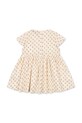 Момиче Konges Sløjd рокля от памук PACEY DRESS GOTS KS105510.PPY2 бежов