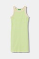 United Colors of Benetton rochie cu bumbac galben 38DBCV019.G.seasonal